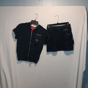 VTG Southpole Hoodie & Skirt Set M urban coquette biker streetwear hiphop y2k